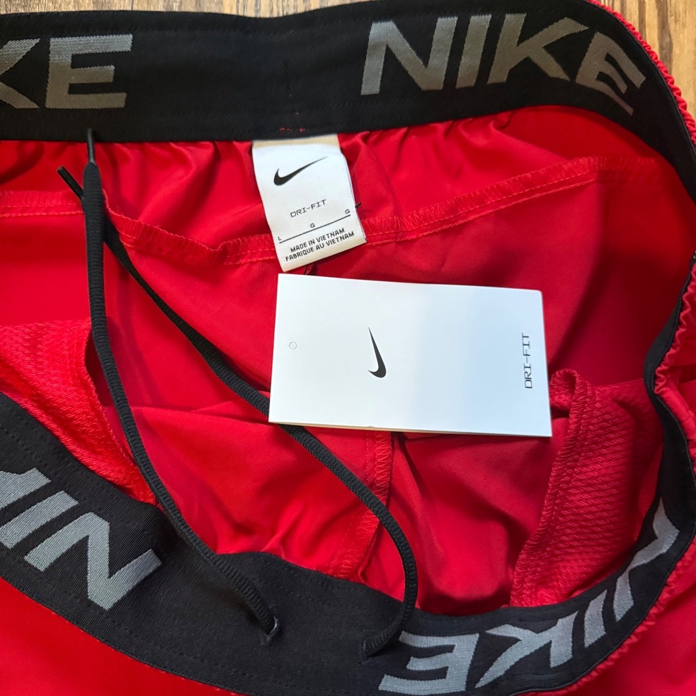 NWT Nike Dri-FIT Shorts Mens Large Red Ole Miss Rebels Training Athletic NEW! - Picture 4 of 8